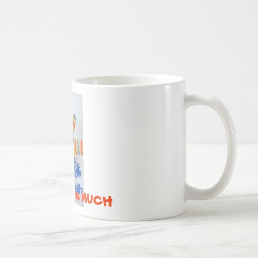 私はこの大いに愛します コーヒーマグカップ (右)
