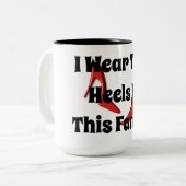 私はこの家族の衣服マグでヒールをおもしろいする ツートーンマグカップ (正面左)