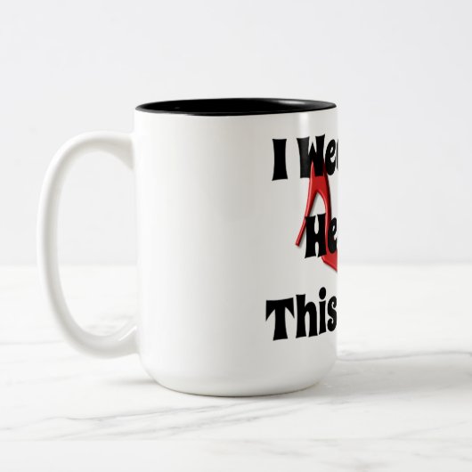 私はこの家族の衣服マグでヒールをおもしろいする ツートーンマグカップ (左)