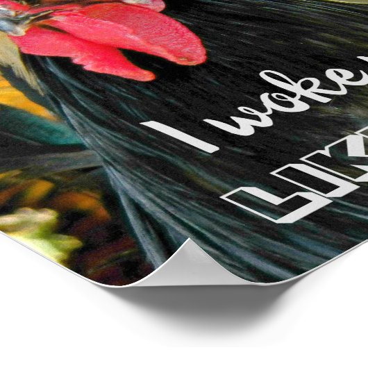 私はこの悪い髪の鶏のミームのように目が覚めた ポスター (角)