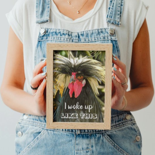 私はこの悪い髪の鶏のミームのように目が覚めた ポスター