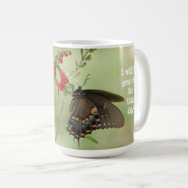 私はこの日、蝶に感謝する コーヒーマグカップ