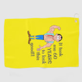 私はこの良い見た目に60年かかった。 ゴルフタオル (横)