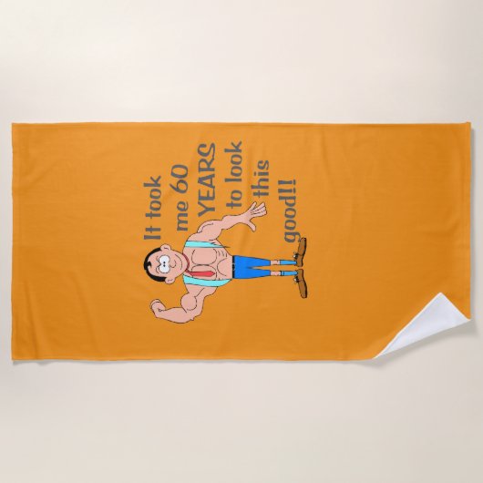 私はこの良い見た目に60年かかった。 ビーチタオル (正面)