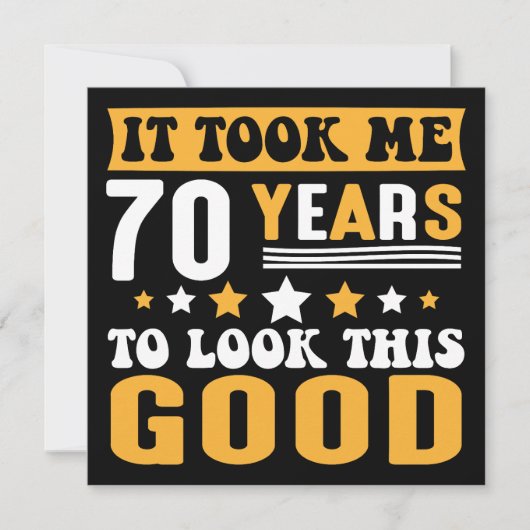 私はこの良い誕生日を見るのに70年かかった 招待状 (正面)