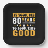 私はこの良い誕生日を見るのに80年かかった ペーパープレート (正面)
