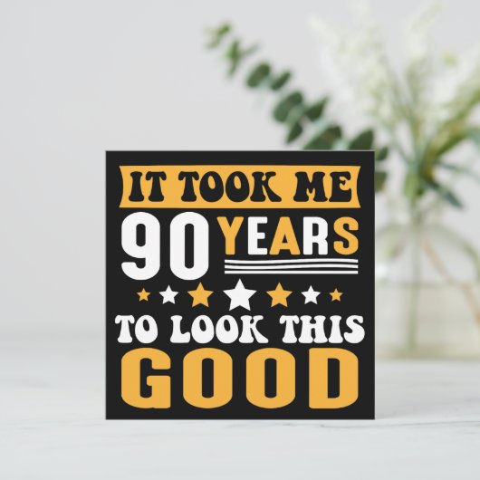 私はこの良い誕生日を見るのに90年かかった サンキューカード (スタンド正面)