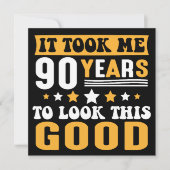 私はこの良い誕生日を見るのに90年かかった サンキューカード (正面)