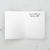 私はこの誕生日カードを知っている – 遅れた誕生日カード カード (内部)