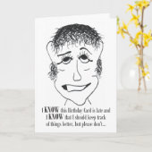 私はこの誕生日カードを知っている – 遅れた誕生日カード カード (黄色い花)