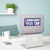 私はこの車をダウンロードしおもしろいた – 車 シール (デスク上のノートパソコン)