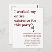 私はこの退職のために私の存立を尽くした ポストカード (正面/裏面)