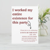 私はこの退職のために私の存立を尽くした 招待状 (スタンド正面)