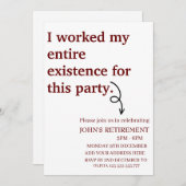 私はこの退職のために私の存立を尽くした 招待状 (正面/裏面)
