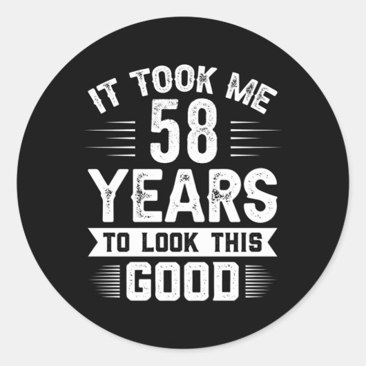 私はこの58を見るのに58年かかった ラウンドシール (正面)