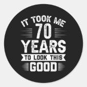 私はこの70を見るのに70年かかった ラウンドシール (正面)