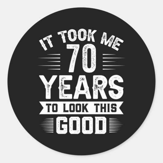 私はこの70を見るのに70年かかった ラウンドシール (正面)