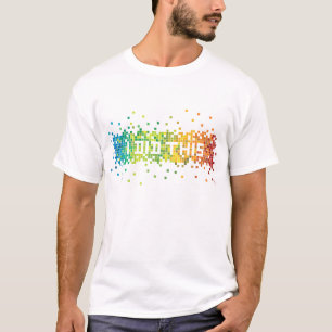"私はこの"ピクセルTシャツをしました(白い) Tシャツ