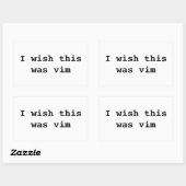 私はこれがvimだったらいいのに 長方形シール (シート)