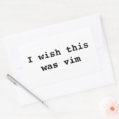 私はこれがvimだったらいいのに 長方形シール (封筒)