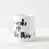 「私はこれのように目覚めました コーヒーマグカップ (正面左)