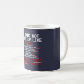 私はこれのように目覚めませんでした コーヒーマグカップ (正面右)