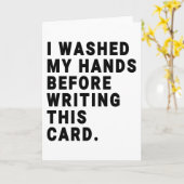 私はこれの前に手書を洗った カード (黄色い花)