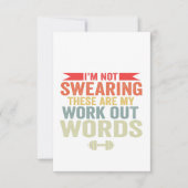 私はこれらが私のトレーニング語体育館であると誓っていない サンキューカード (正面)