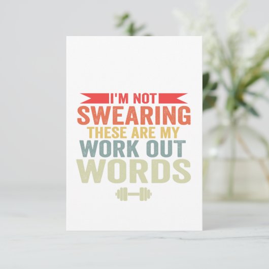 私はこれらが私のトレーニング語体育館であると誓っていない サンキューカード (スタンド正面)