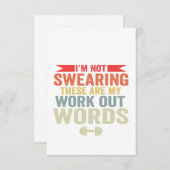 私はこれらが私のトレーニング語体育館であると誓っていない サンキューカード (正面/裏面)