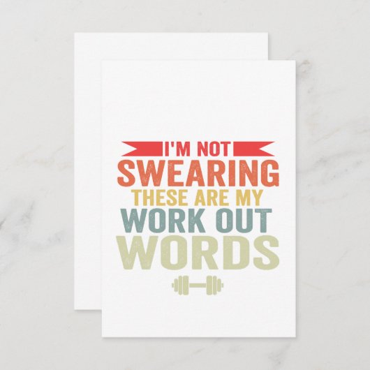 私はこれらが私のトレーニング語体育館であると誓っていない サンキューカード (正面/裏面)