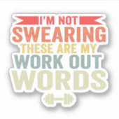 私はこれらが私のトレーニング語体育館であると誓っていない シール (正面)