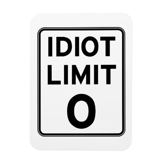 私はこれ以上のバカには対処できない マグネット (縦)