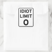 私はこれ以上のバカには対処できない ラウンドシール (バッグ)