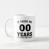 私はこんな良い見た目に何年もかかった コーヒーマグカップ (左)