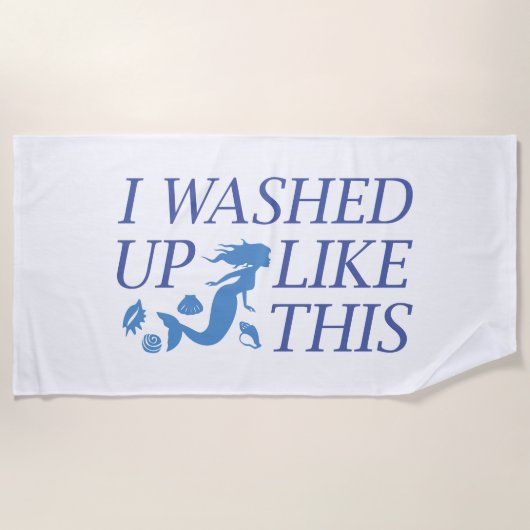 私はこんな風に洗った ビーチタオル (正面)
