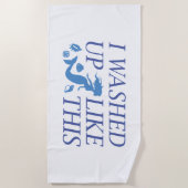 私はこんな風に洗った ビーチタオル (正面)