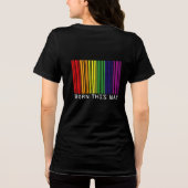 私はこ生まれこの方法で両面 トライブレンドTシャツ (裏面)