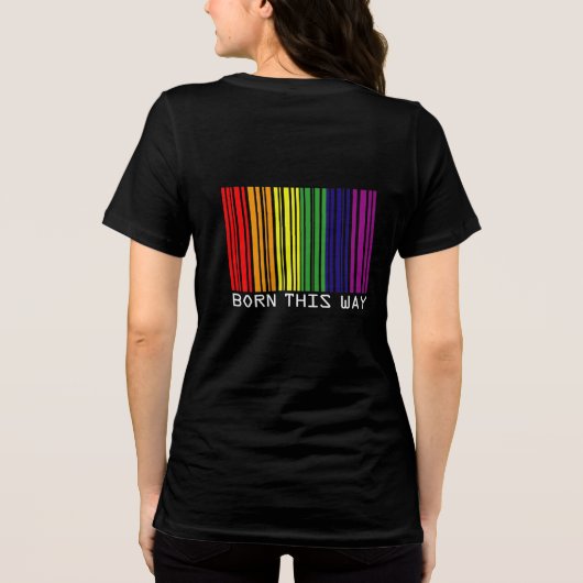 私はこ生まれこの方法で両面 トライブレンドＴシャツ (裏面)