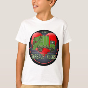 私はごみ収集車の子供のTシャツを愛します Tシャツ