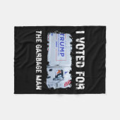 私はごみ男トランプ2024ごみTruに投票 フリースブランケット (正面(横))