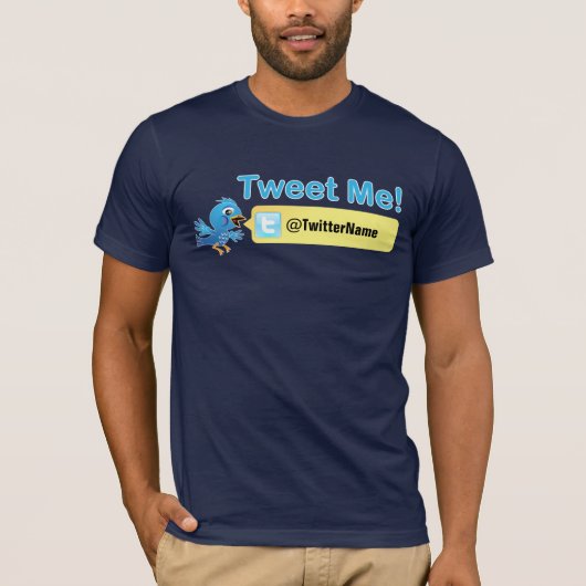 私はさえずります! より多くの従節を得て下さい。 カスタマイズ可能なTwitter Tシャツ (正面)