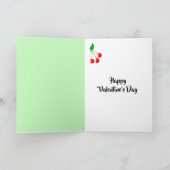 私はさくらんぼが大好きパーソナライズされた、さくらんぼ カード (内部)