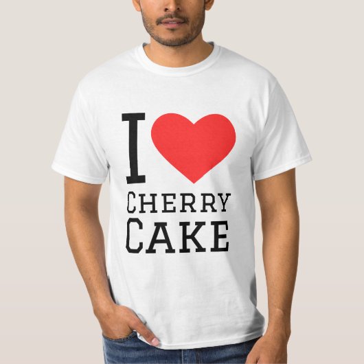 私はさくらんぼケーキが大好き Tシャツ (正面)