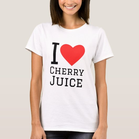 私はさくらんぼジュースが大好き Tシャツ (正面)