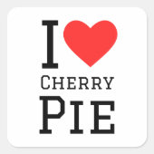 私はさくらんぼパイが大好き スクエアシール (正面)