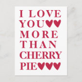 私はさくらんぼパイよりも愛し – かわいい ポストカード (正面)