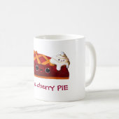 私はさくらんぼパイを愛します コーヒーマグカップ (正面右)