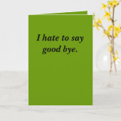 私はさよならを言うのは嫌いだ。 カード (黄色い花)