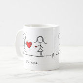 "私はされます"。 ハートおよびすべてマグ コーヒーマグカップ (正面左)